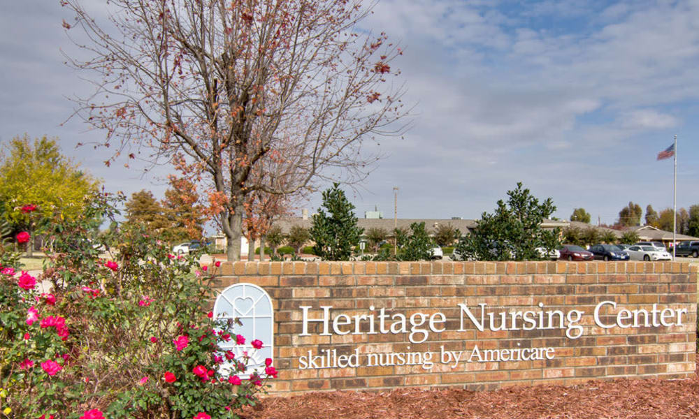 Branding and Signage outside of Heritage Nursing Center in Kennett, Missouri
