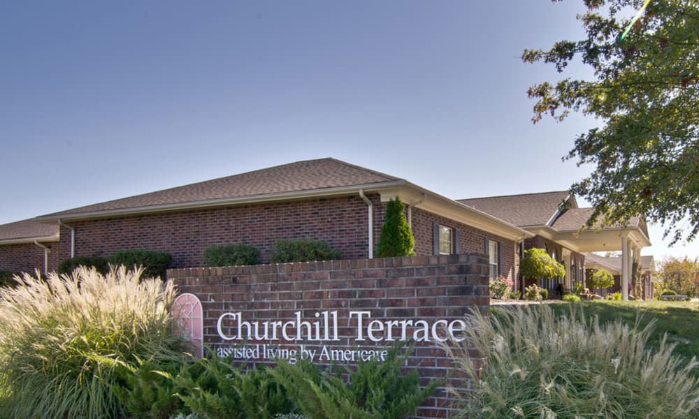 Branding and Signage outside of Churchill Terrace in Fulton, Missouri