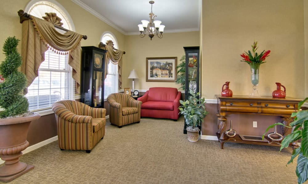 Quiet reading and exercise room at Greenbrier Meadows in Martin, Tennessee