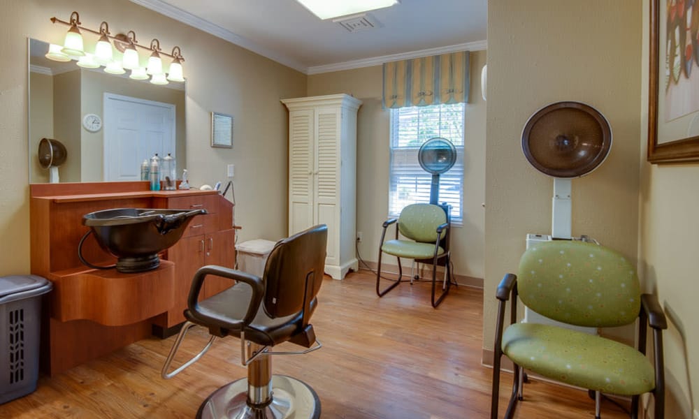 Community salon for residents at Riverview Terrace in McMinnville, Tennessee
