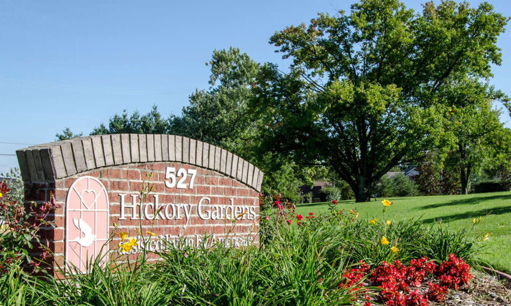 Branding and Signage outside of Hickory Gardens in Madison, Tennessee