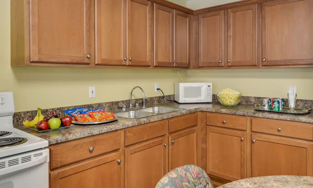 Community kitchen at Ashbrook in Farmington, Missouri