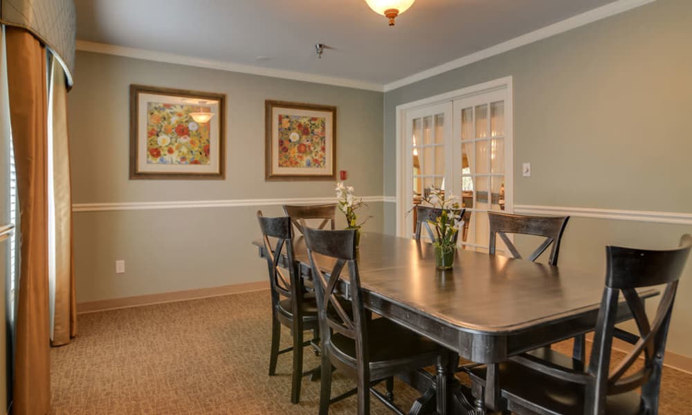 Family dining room at Ashbrook in Farmington, Missouri
