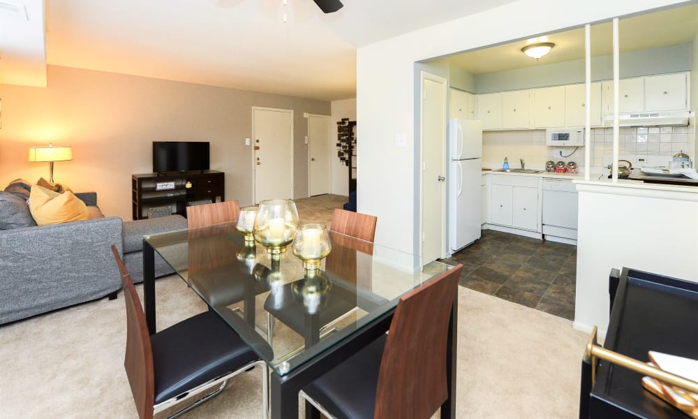 Enjoy apartments with a kitchen at Brookmont Apartment Homes 