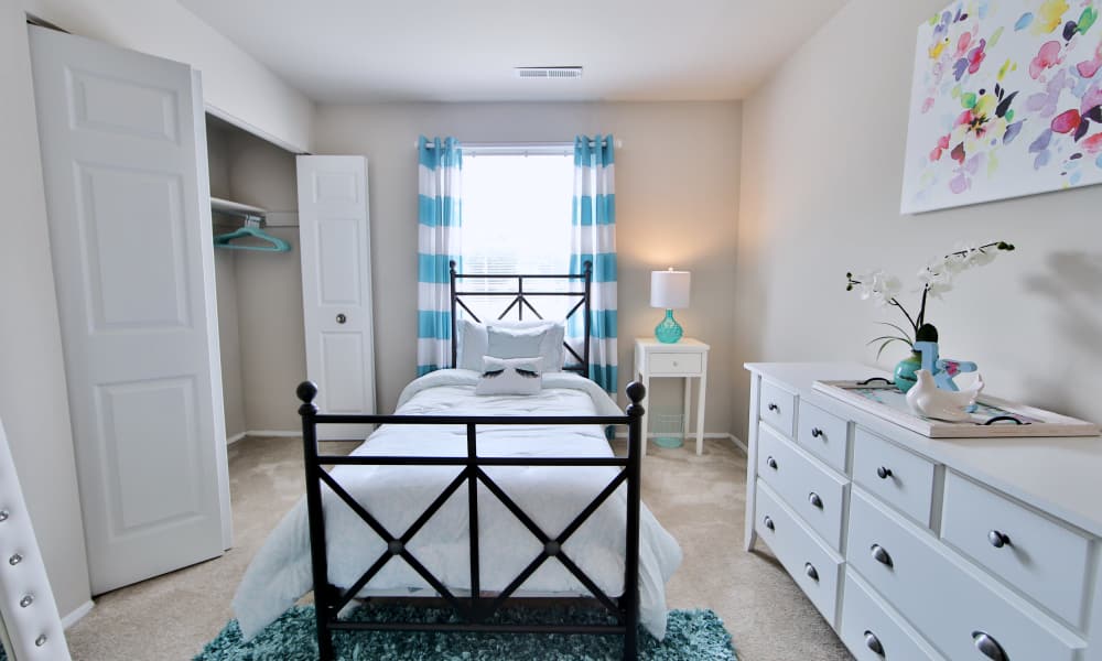 The Preserve at Owings Crossing Apartment Homes offers a beautiful bedroom in Reisterstown, Maryland