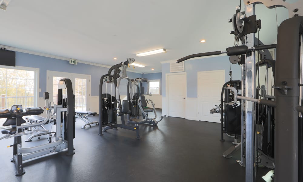 Fitness center at The Preserve at Owings Crossing Apartment Homes in Reisterstown, Maryland