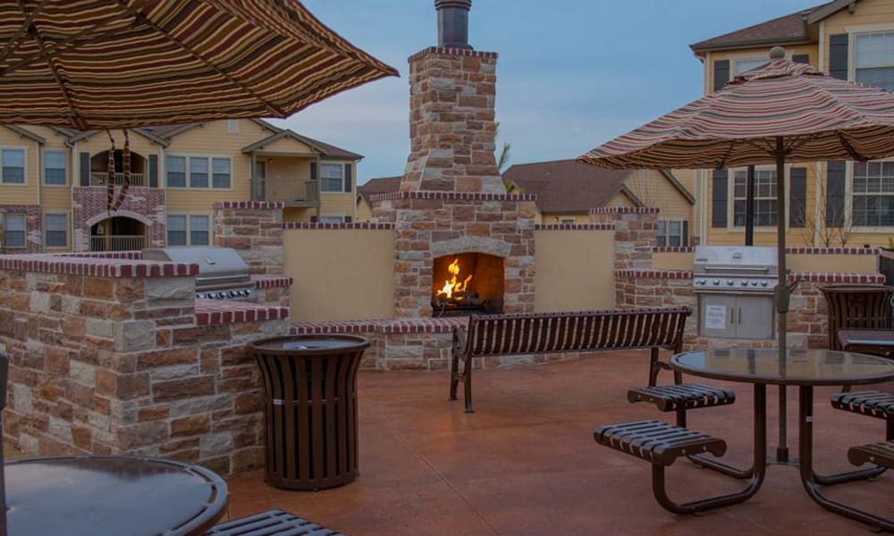 An outdoor fire place at Park at Coulter in Amarillo, Texas