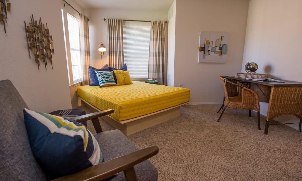 Elegant bedroom at Newport Wichita in Wichita, Kansas