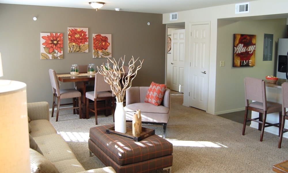 A large apartment living room at Park at Coulter in Amarillo, Texas