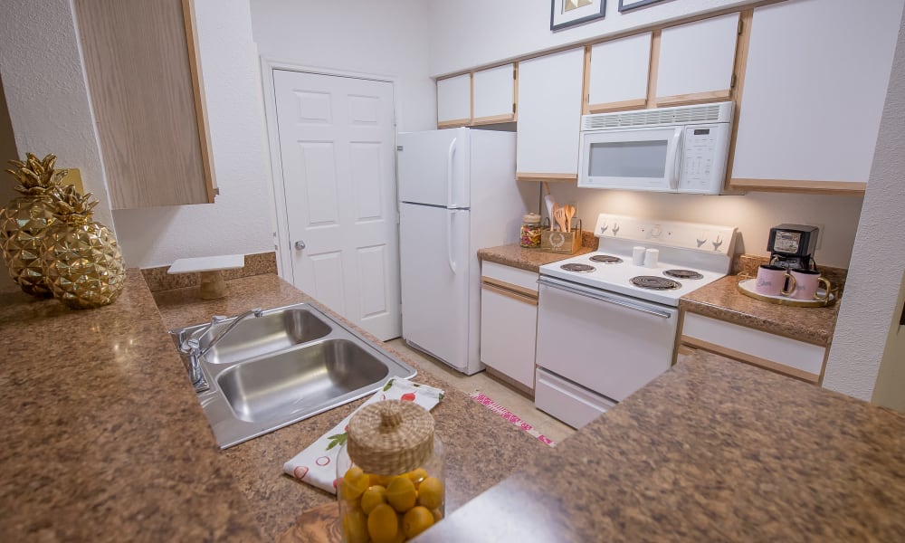 A large kitchen at Arbors of Pleasant Valley in Little Rock, Arkansas