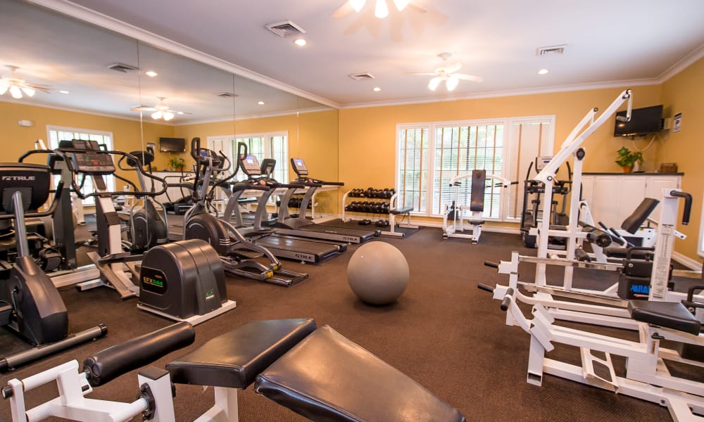 The gym at Arbors of Pleasant Valley in Little Rock, Arkansas