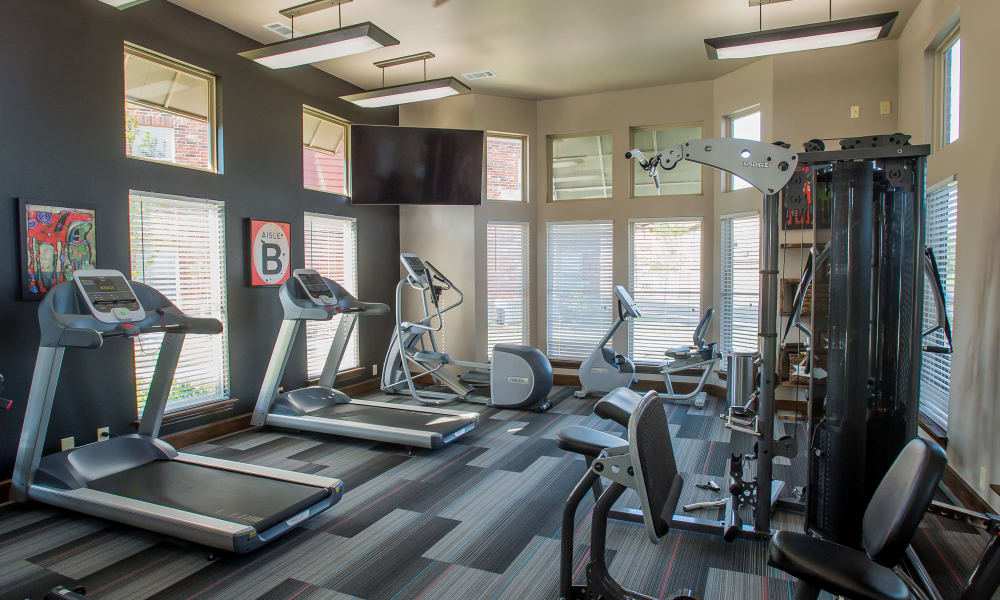 The gym at Icon at Broken Arrow in Broken Arrow, Oklahoma