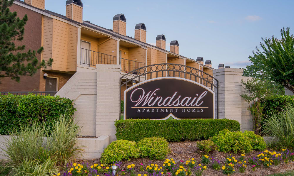 Signage at Windsail Apartments in Tulsa, Oklahoma