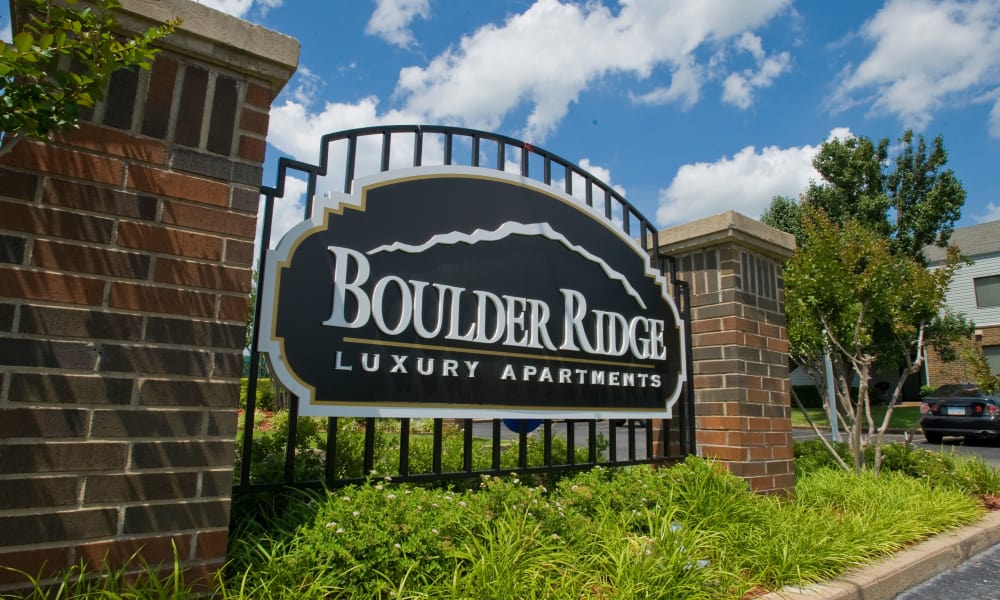 The sign in front of Boulder Ridge in Tulsa, OK