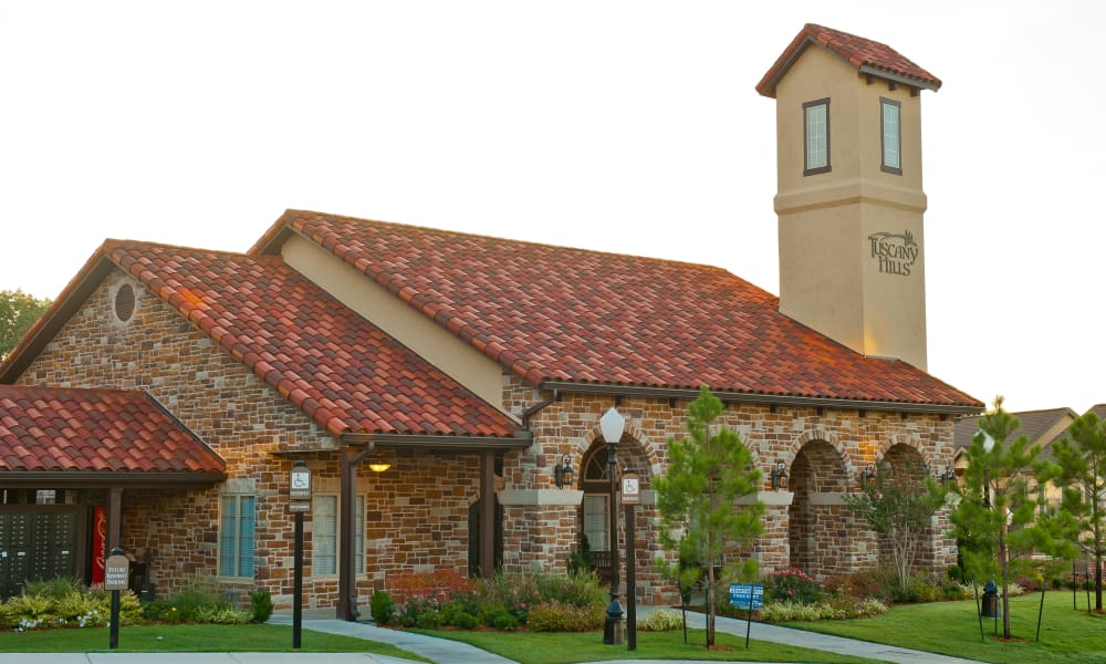 The front of the building at Tuscany Hills in Tulsa, Oklahoma