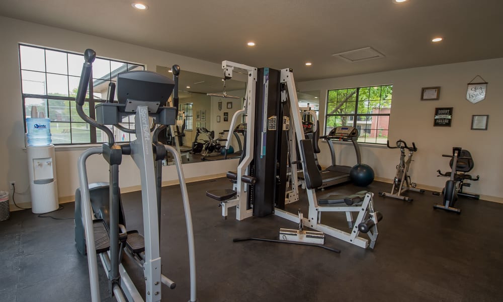 The fitness center at Waters Edge in Oklahoma City, OK