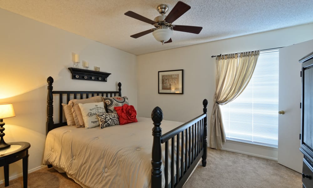 An apartment bedroom at Mountain Village in El Paso, Texas