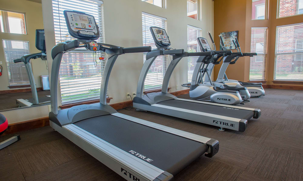 Fully equipped gym for residents at Icon at Norman in Norman, Oklahoma
