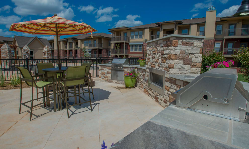 Outdoor patio at Icon at Norman in Norman, Oklahoma