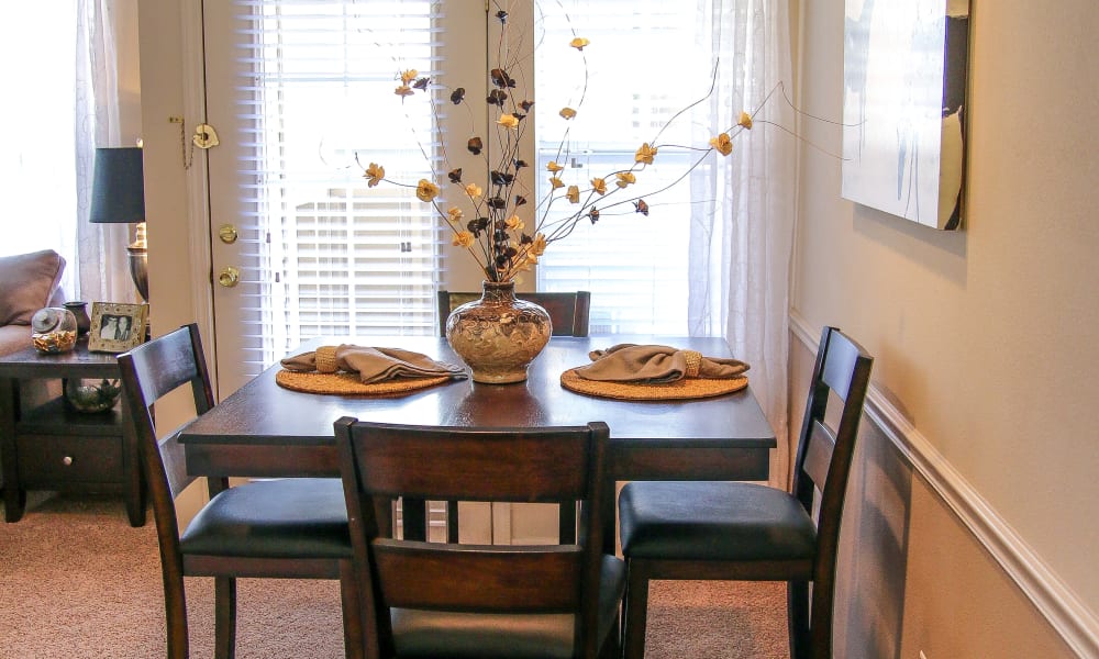 An apartment dining room at Winchester Apartments in Amarillo, Texas