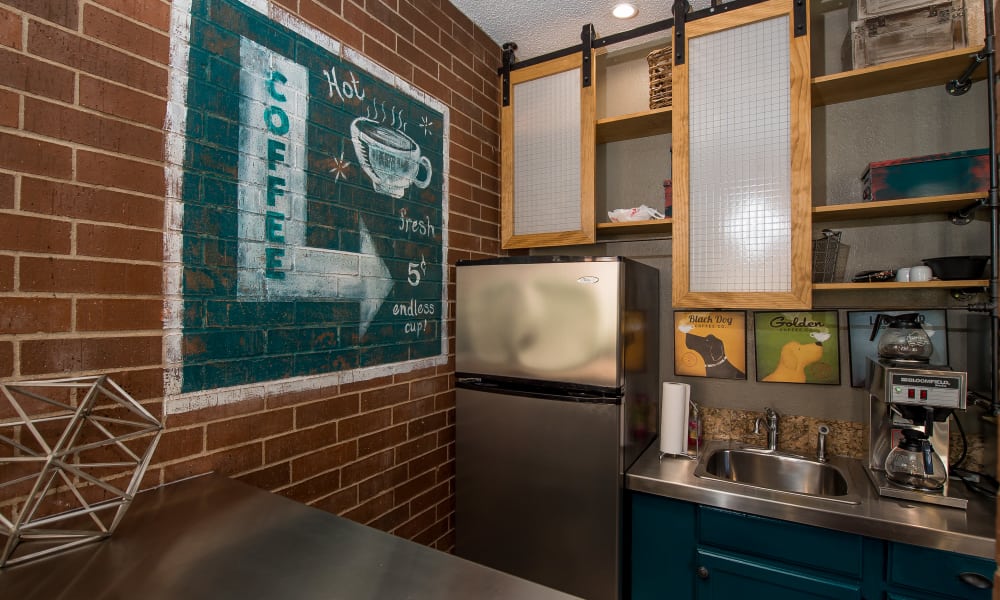 A coffee bar at Hunter's Ridge in Oklahoma City, OK
