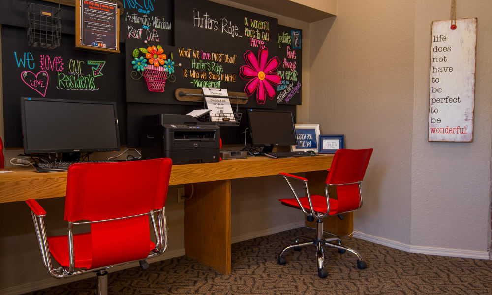 A public workstation at Hunter's Ridge in Oklahoma City, OK