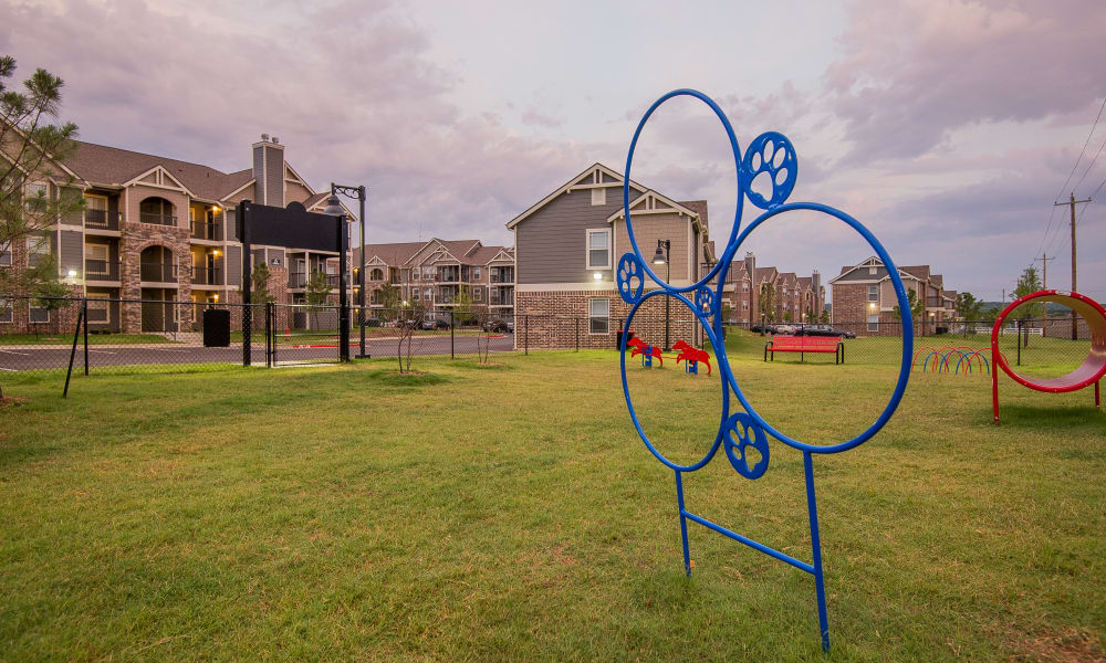 Spacious dog park at Scissortail Crossing Apartments in Broken Arrow, Oklahoma