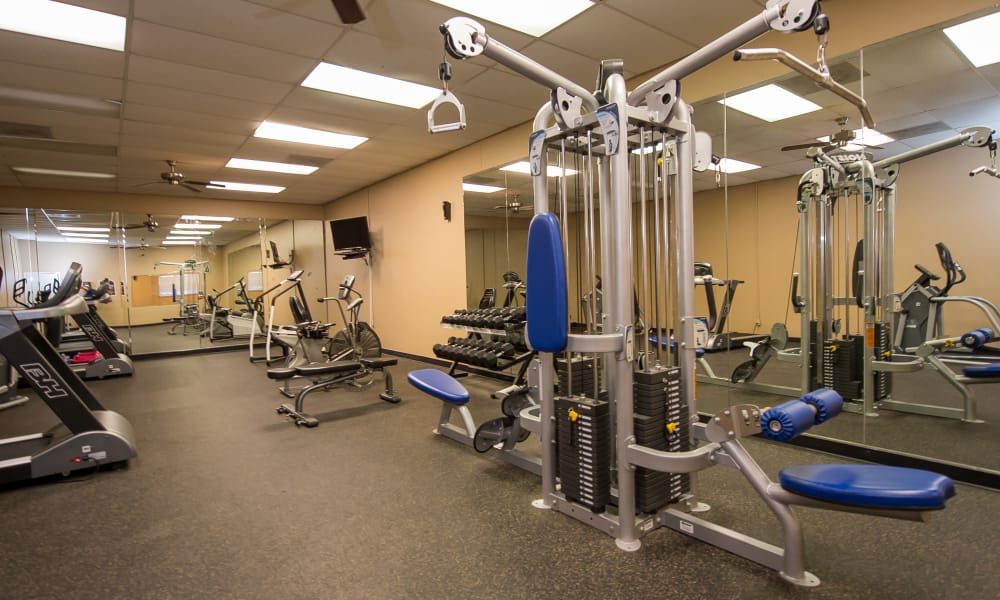 The gym at The Mark Apartments in Ridgeland, MS