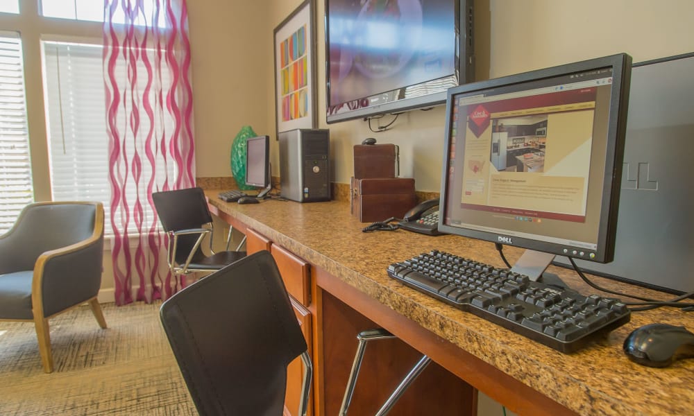 A work station at Villas at Aspen Park in Broken Arrow, Oklahoma