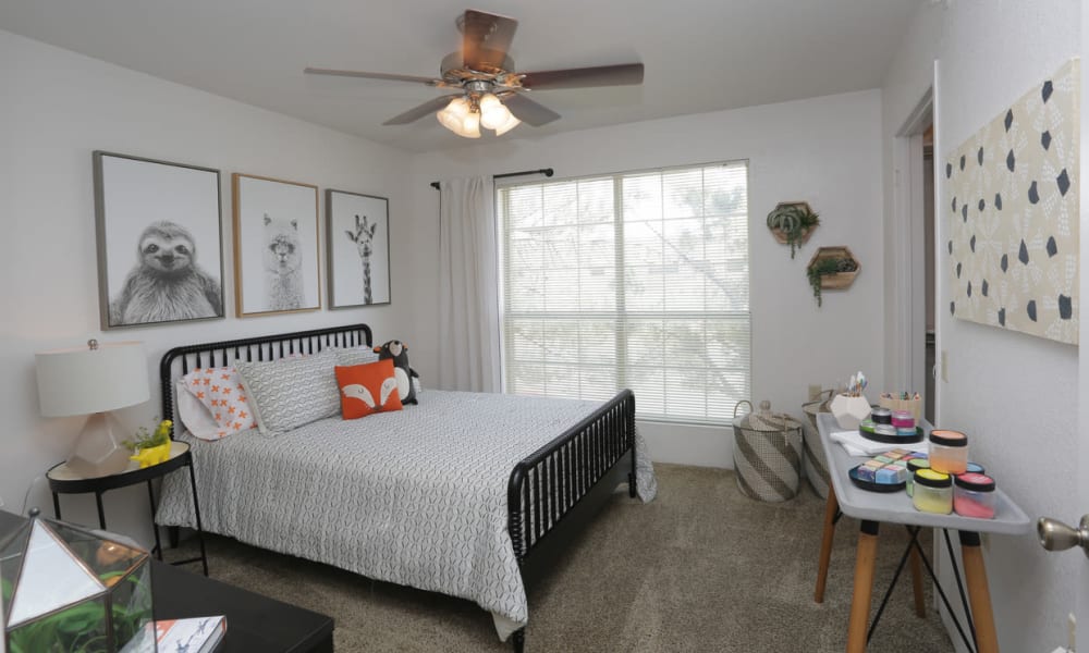 A large apartment bedroom at Shadow Ridge Apartments in El Paso, Texas