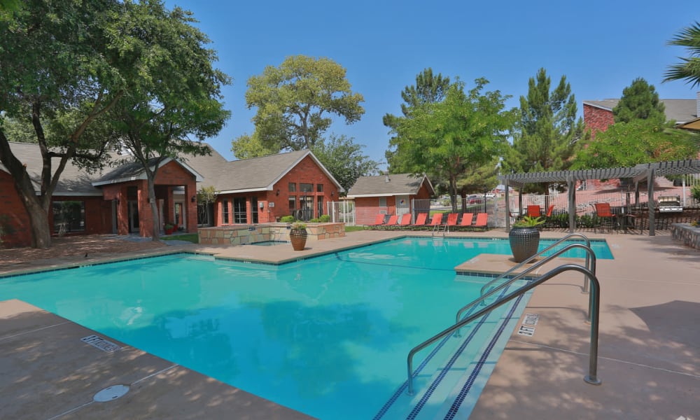 The community pool at Shadow Ridge Apartments in El Paso, Texas