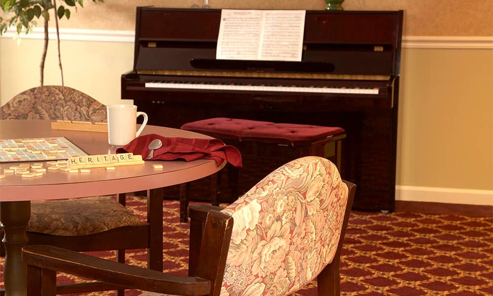 activity room at Heritage Hill Senior Community in Weatherly, Pennsylvania