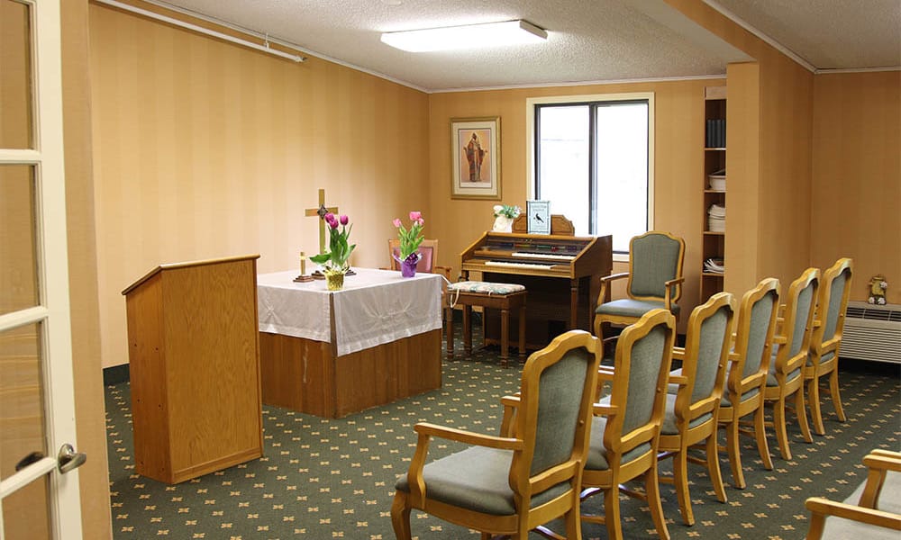 Spiritual room at Cardinal Village in Sewell, New Jersey