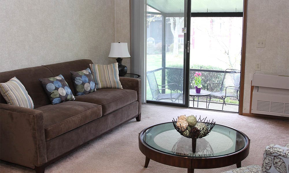 apartment living room at Cardinal Village in Sewell, New Jersey