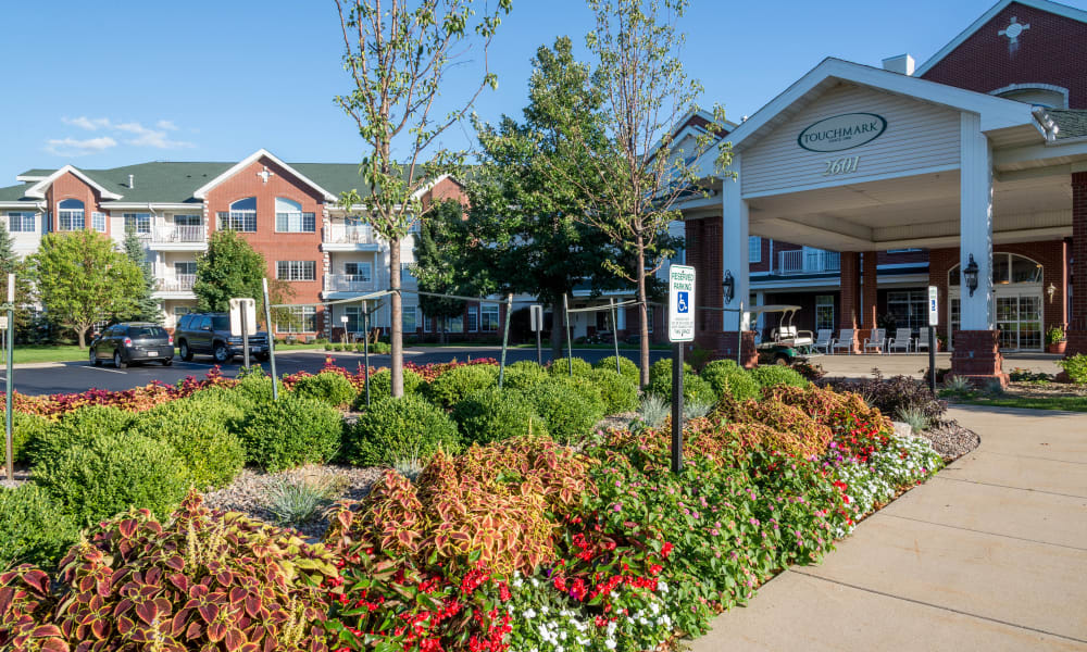 Main entrance at Touchmark on West Prospect in Appleton, Wisconsin