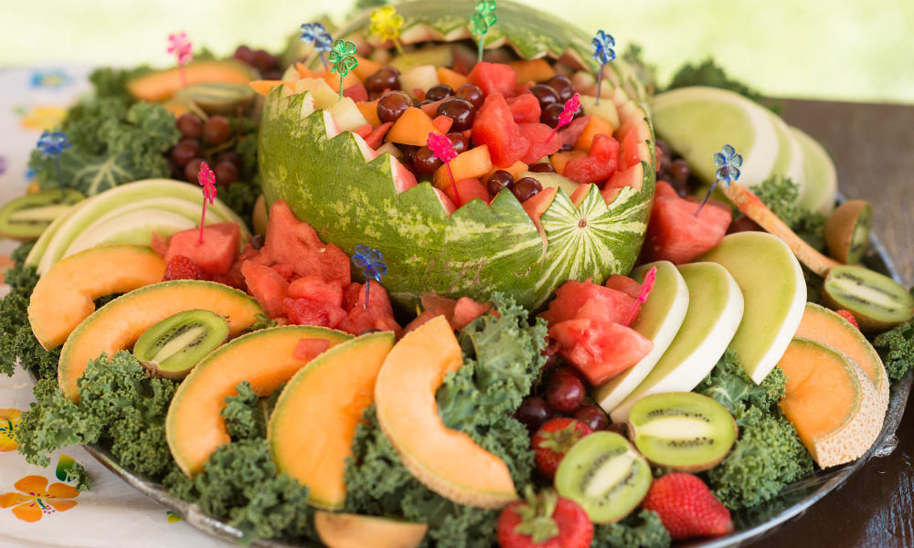 Fruit platter at Clearview Lantern Suites in Warren, Ohio