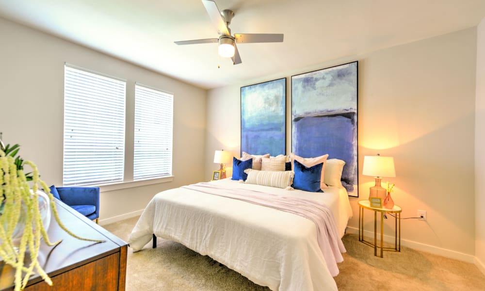 Bedroom in model home with tons of light at Luxor Club in Jacksonville, Florida