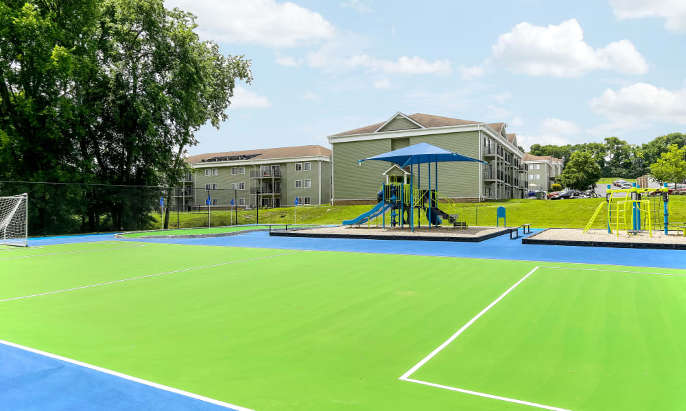 Enjoy Apartments with a Playground & Sport Court Area at Jackson Grove Apartment Homes