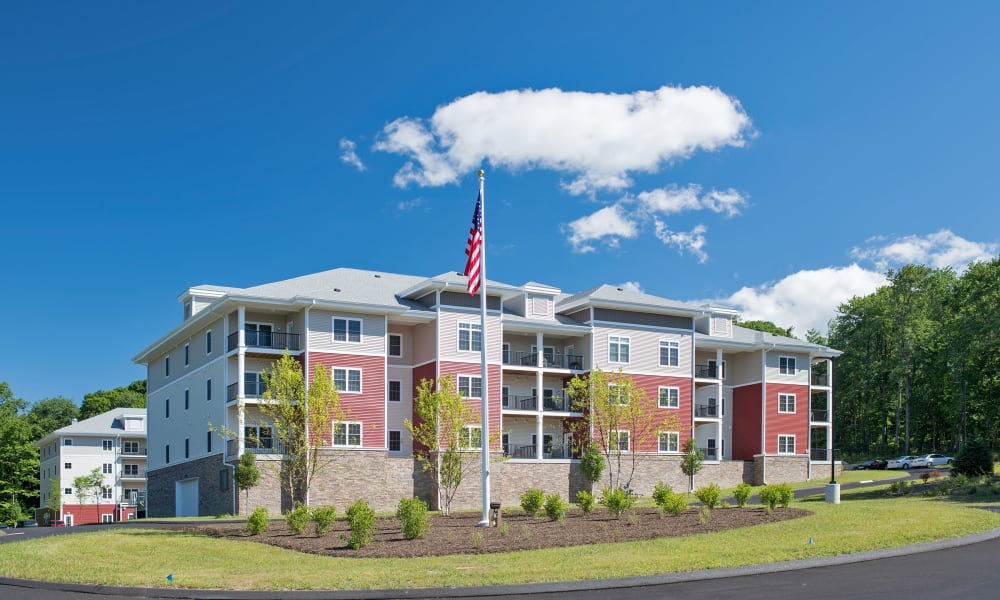 Exterior of Keystone Place at Wooster Heights in Danbury, Connecticut