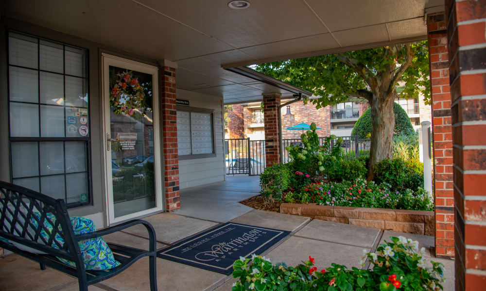 The entry way to an apartment at The Warrington Apartments in Oklahoma City, OK