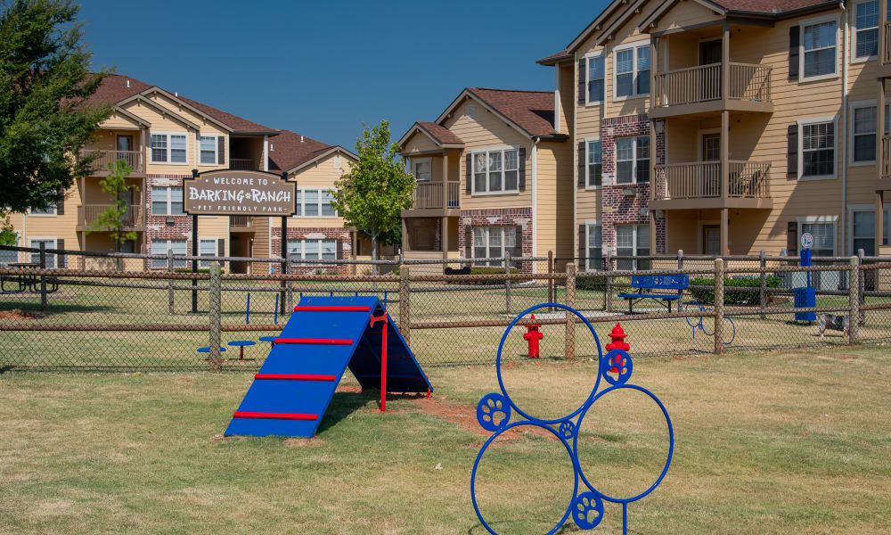 A dog park near Villas at Canyon Ranch in Yukon, Oklahoma