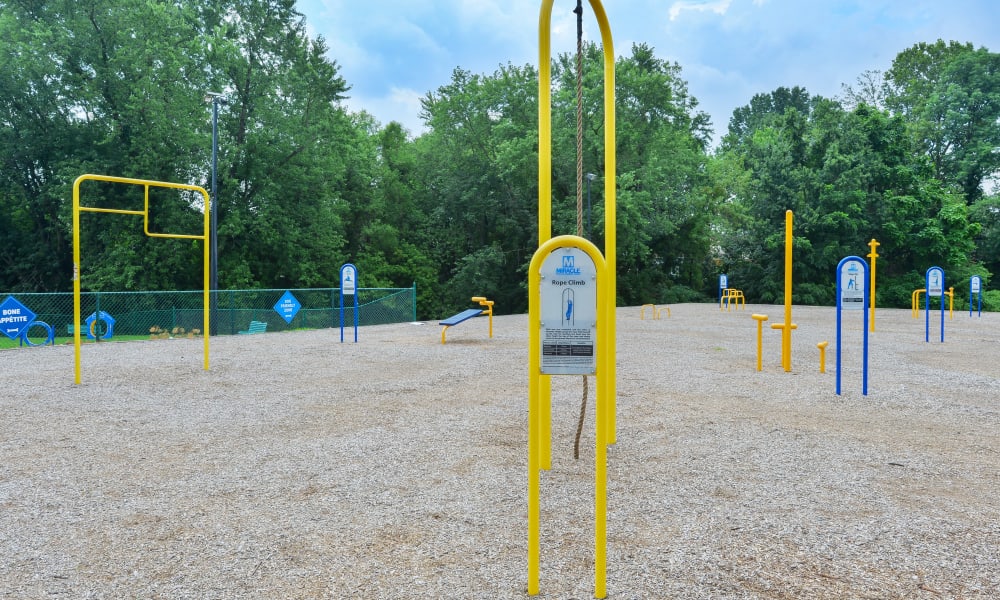 Outdoor Fitness Area at Sherwood Crossing Apartments & Townhomes in Philadelphia, Pennsylvania