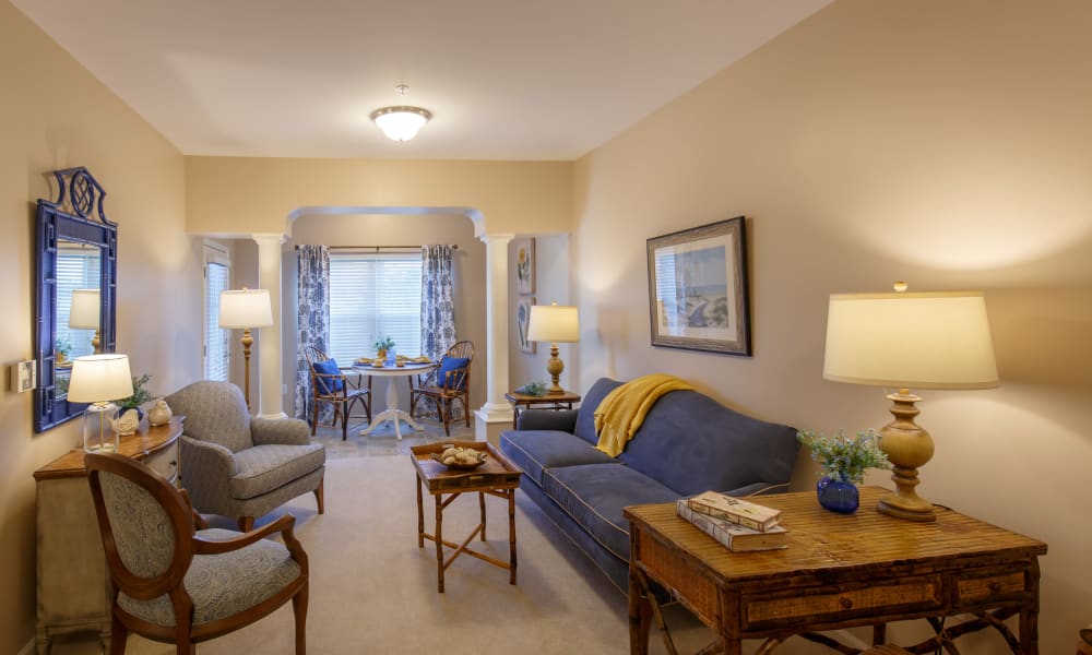 Resident living room at Keystone Place at Terra Bella in Land O' Lakes, Florida. 