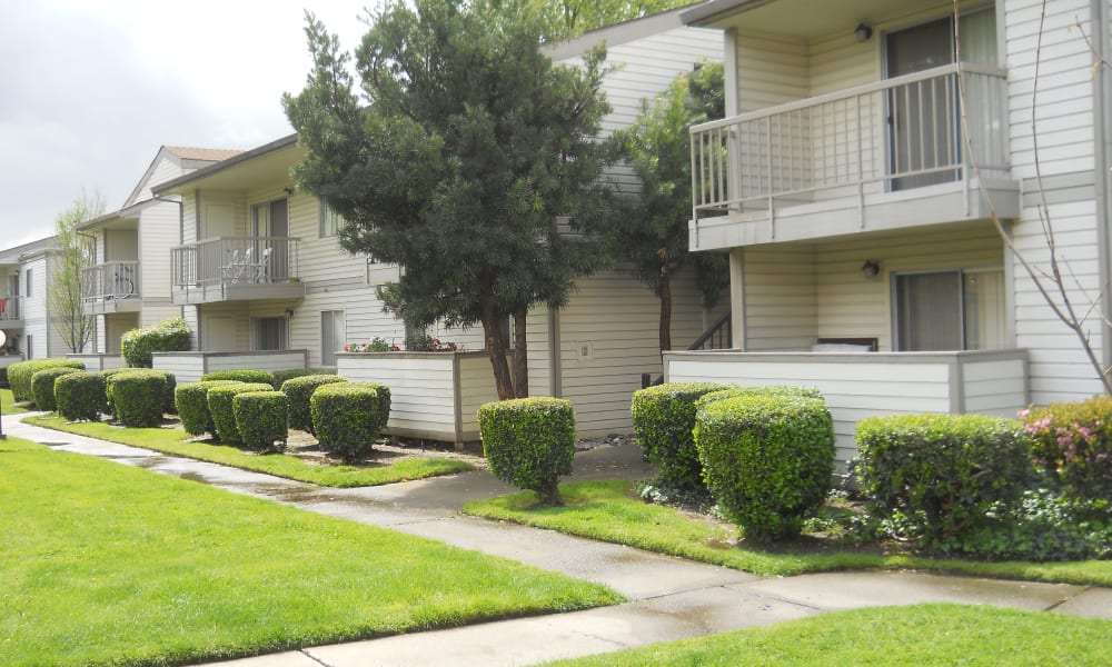 Exterior of our apartments at River Court Apartments in Sacramento, CA