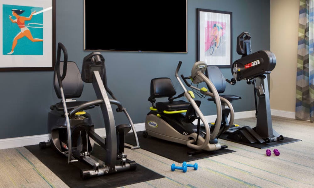 Exercise studio at Anthology of Burlington Creek in Kansas City, Missouri