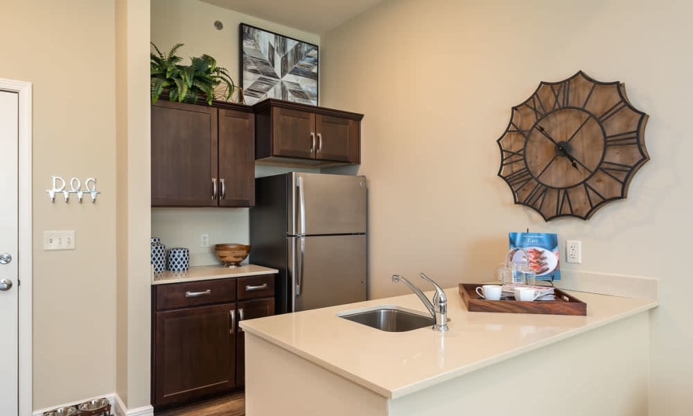 kitchenette in a home at Anthology of Burlington Creek in Kansas City, Missouri