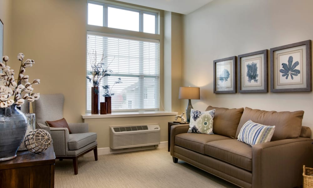 Living room in a home at Anthology of Burlington Creek in Kansas City, Missouri
