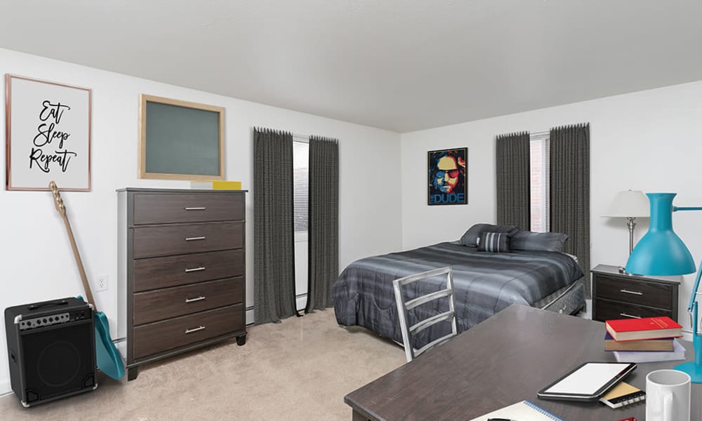 Bedroom at Brockport Crossings Apartments & Townhomes in Brockport, New York