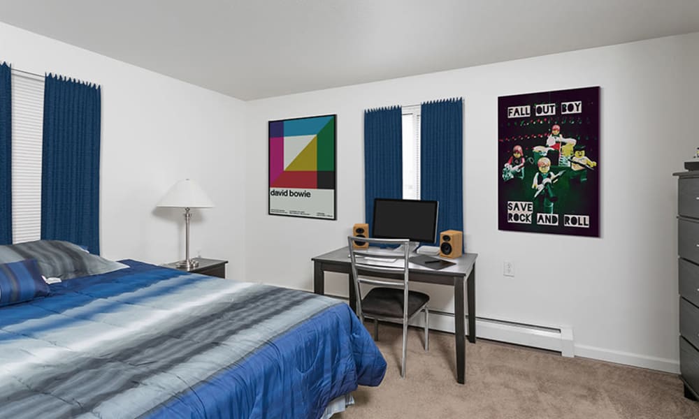 Spacious bedroom at Brockport Crossings Apartments & Townhomes in Brockport, New York