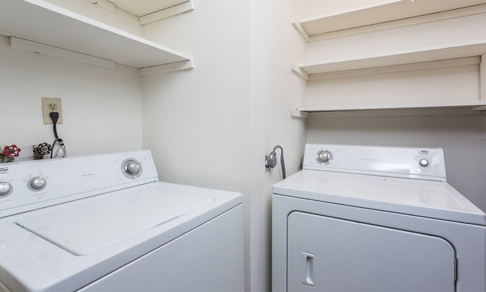 Washer and dryer at Emerald Springs Apartments in Painted Post, New York